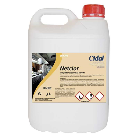 Limpiador superficies clorado Cidal Netclor 5L