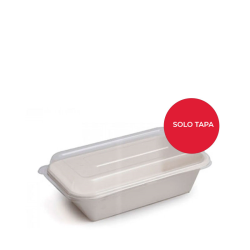 Tapa PET ensaladera rectangular 720 y 960ml 50uds