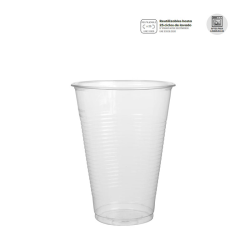Vaso plástico transparente 220cc 100uds