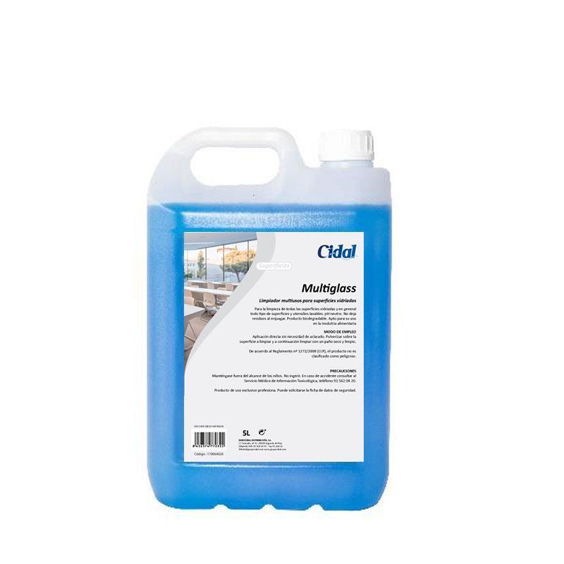 Limpiacristales multiusos Cidal Multiglass sin enjuagado 5L