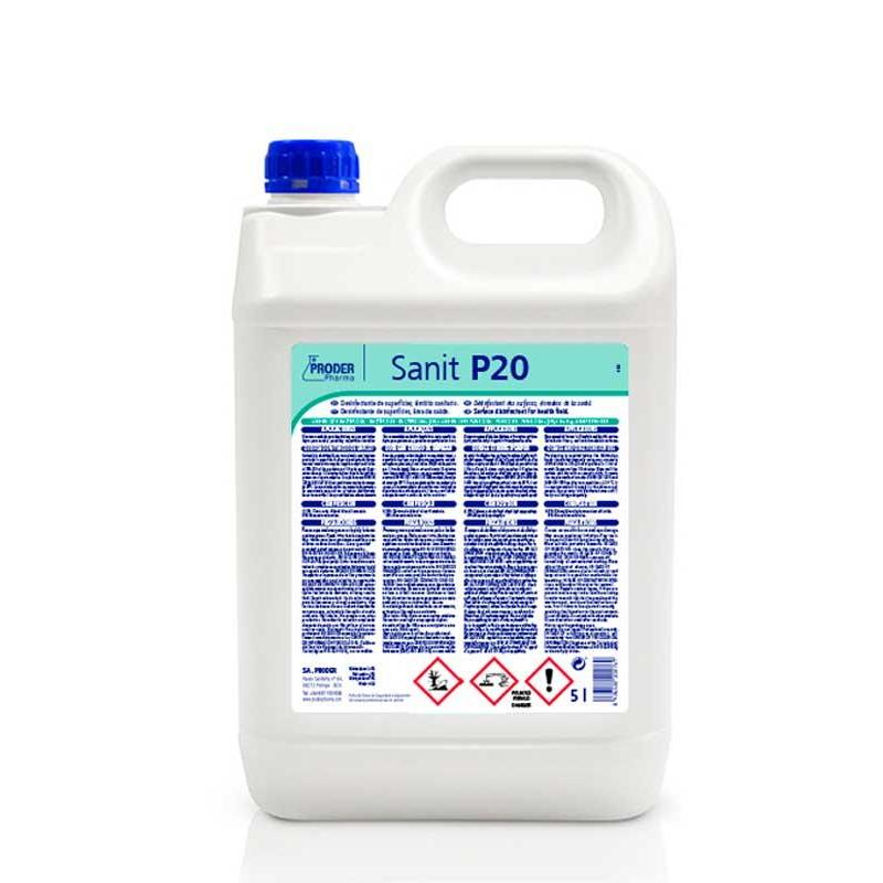 Desinfectante limpiador para hospitales y centros sanitarios. Apto para suelos, paredes y dispositivos médicos. 5L
