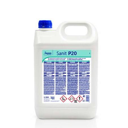 Desinfectante limpiador para hospitales y centros sanitarios. Apto para suelos, paredes y dispositivos médicos. 5L