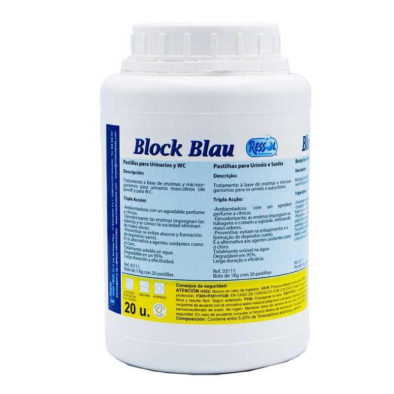 Pastillas desinfectante para urinarios Block Blau