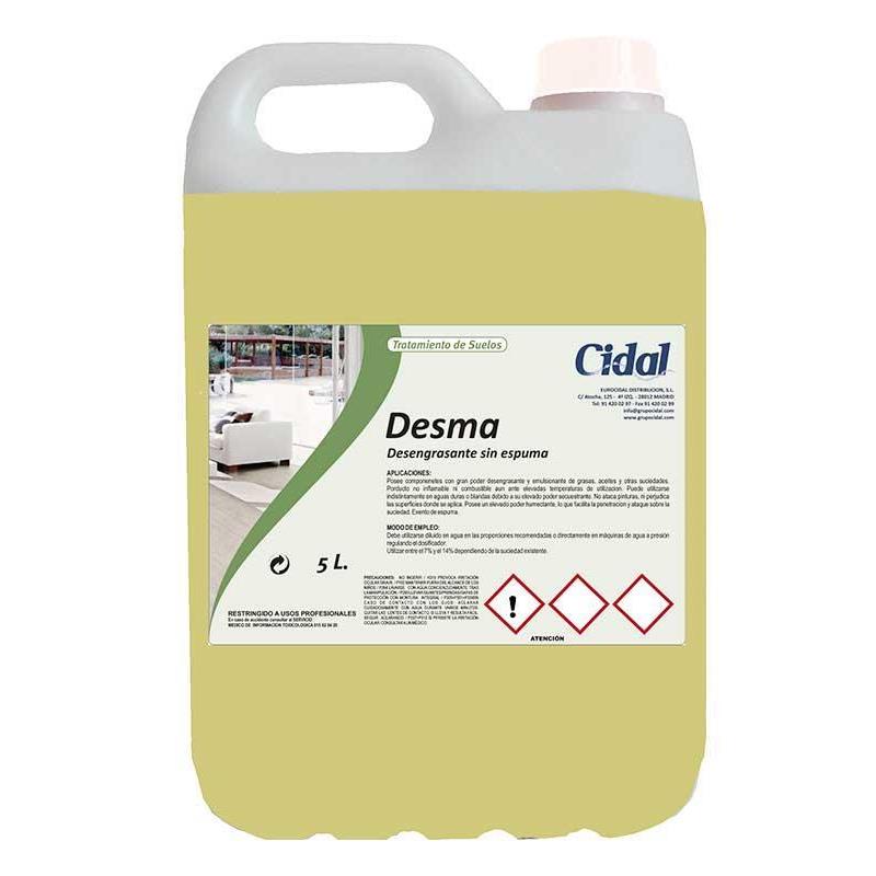 Desengrasante sin espuma Cidal Desma 5L