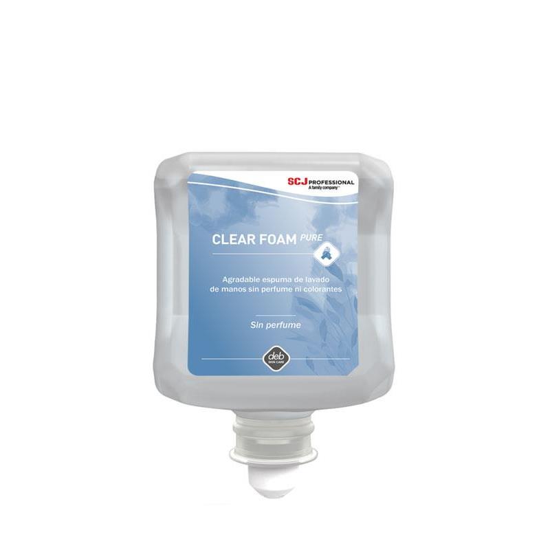 Carga Jabón espuma Deb Clear Foam Pure 1,2L 3uds
