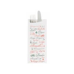 Bolsa cubiertos+servilleta Just in time 250uds