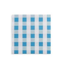 Mantel papel cuadros azules 100x100 300uds