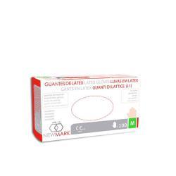 Guantes desechables látex sin polvo New Mark 100ud