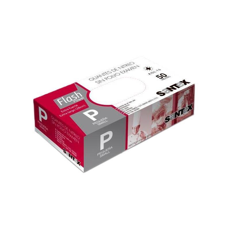 Guantes de nitrilo sin polvo Santex Flash power