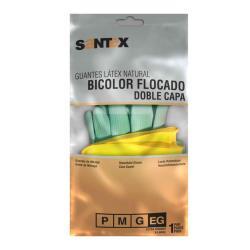 Guantes de látex natural bicolor doble capa Santex
