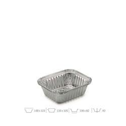 Envase aluminio rectangular 470cc 1000uds