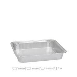 Envase aluminio rectangular 3240cc 400uds