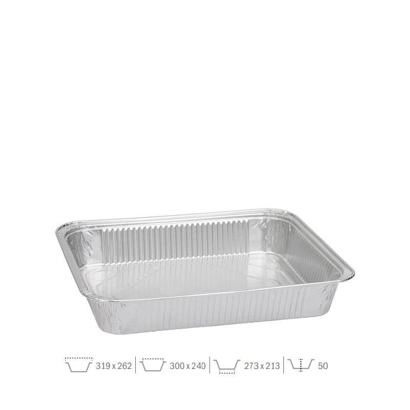 Envase aluminio rectangular 3240cc 400uds