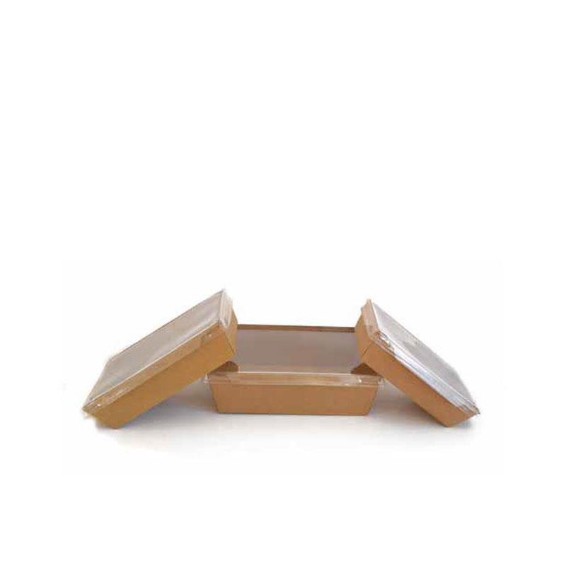 Ensaladera cartón kraft + tapa 2100ml Betik 200uds