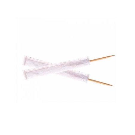 Palillos enfundados redondos 9cm de madera 1 punta. 1000uds