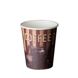 Vaso de cartón decorado para café 240ml 1000uds