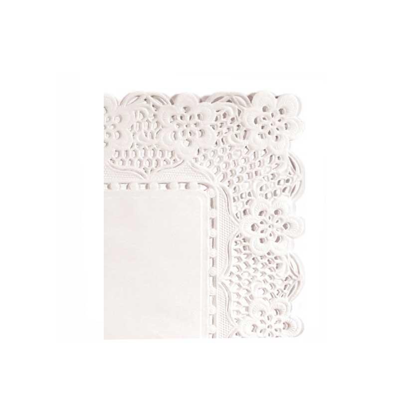 Blonda rectangular calada 45x36cm 250 uds