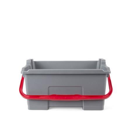 Cubo con asa roja 25L TriPress para sistemas de limpieza.1ud