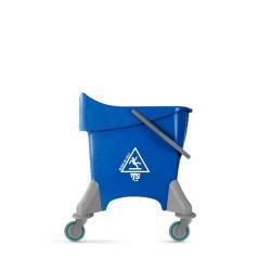 Cubo 30L con ruedas TTS + prensa color azul. 1ud