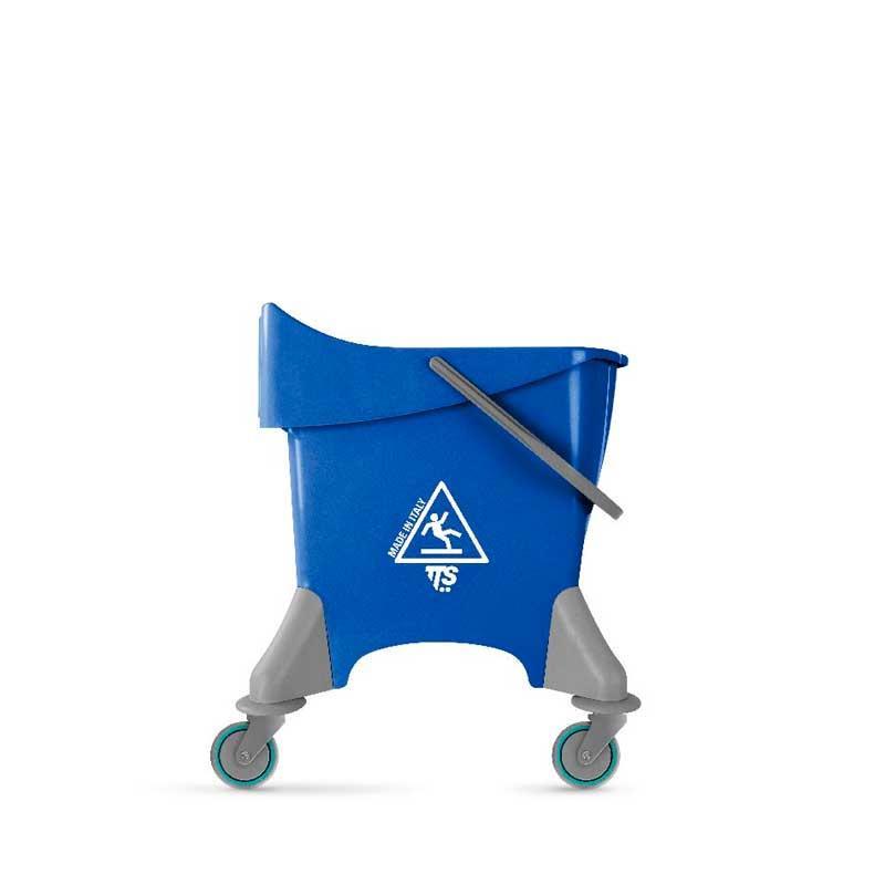 Cubo 30L con ruedas TTS  color azul. 1ud