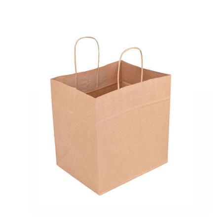Bolsa kraft asa rizada 26+20x27 cm | 250 unidades 90g