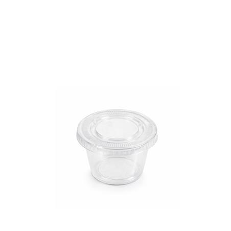 Salsera 165 cc transparente con tapa | 288 uds para take away