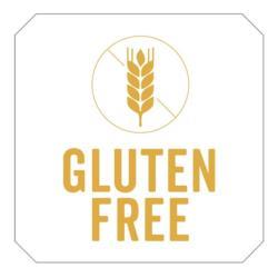 Etiqueta adhesiva Gluten Free 2,5 x 2,5 cm para identificar alimentos sin gluten