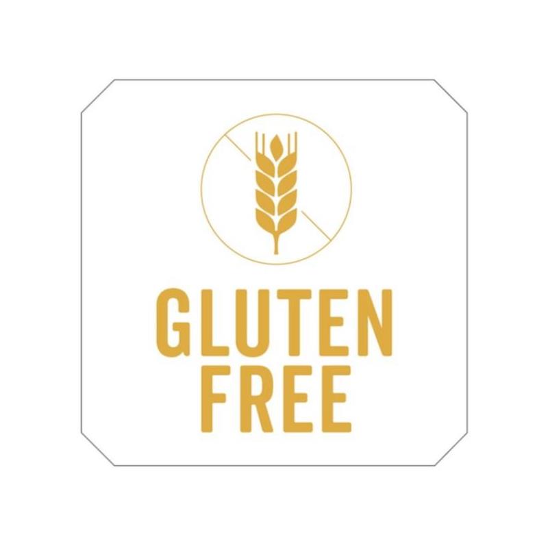 Etiqueta adhesiva Gluten Free 2,5 x 2,5 cm para identificar alimentos sin gluten