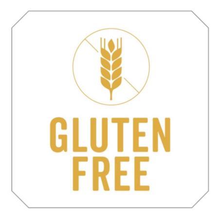 Etiqueta adhesiva Gluten Free 2,5 x 2,5 cm para identificar alimentos sin gluten