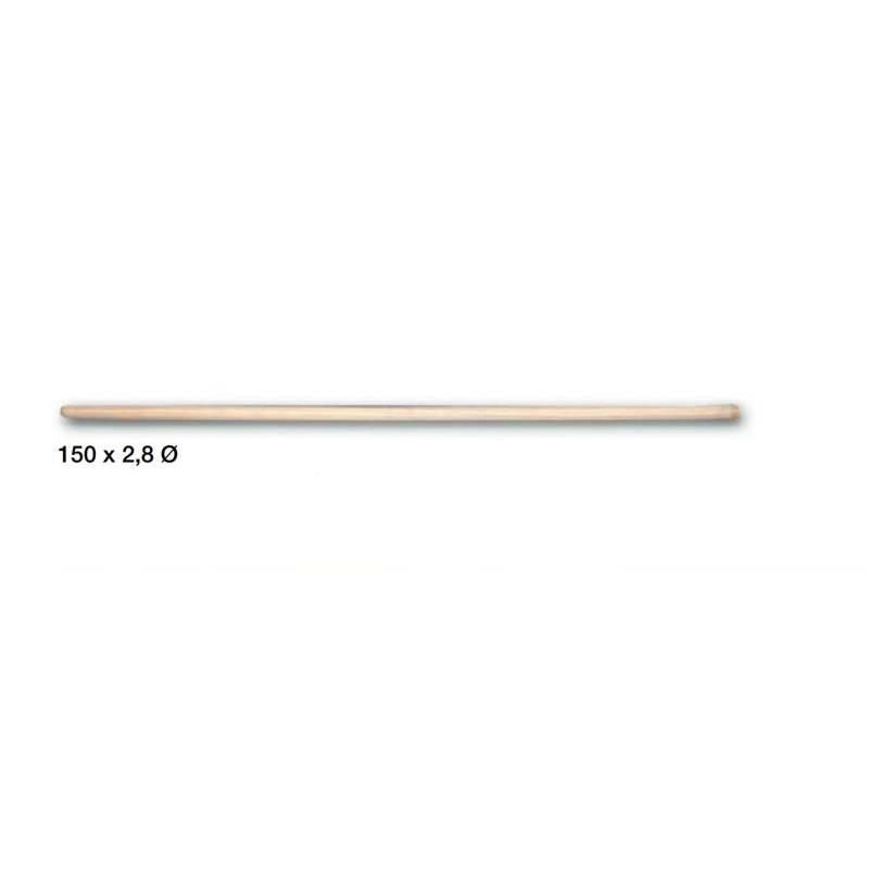 Mango de Madera 150 cm Ø28 con Rosca | Pino | 1 Ud