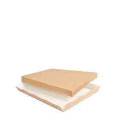 Bandeja kraft con tapa para comida take away 32x27x4 cm