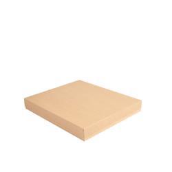 Bandeja kraft con tapa para comida take away 32x27x4 cm cerrada