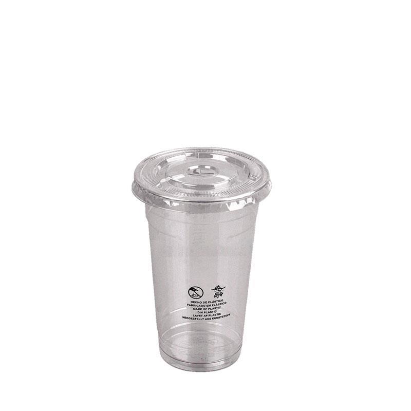 Vaso rPET transparente 590 ml grande para bebidas frías