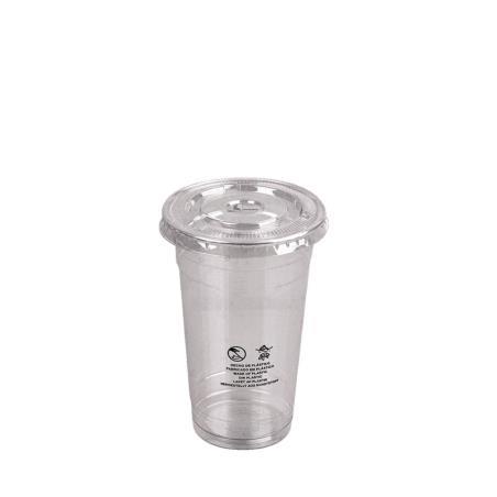 Vaso rPET transparente 590 ml grande para bebidas frías