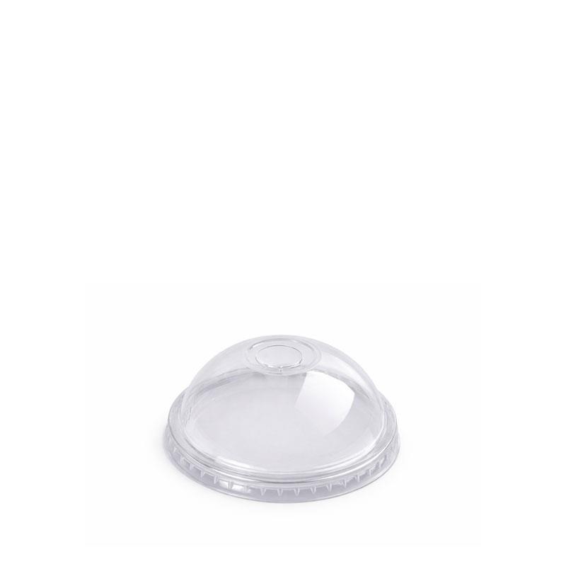 Tapa rPET cúpula transparente con agujero para vasos Ø95 mm