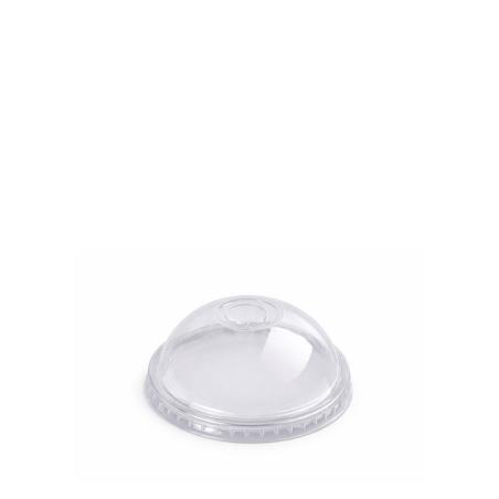 Tapa rPET cúpula transparente con agujero para vasos Ø95 mm