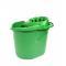 Cubo ovalado polipropileno con escurridor verde