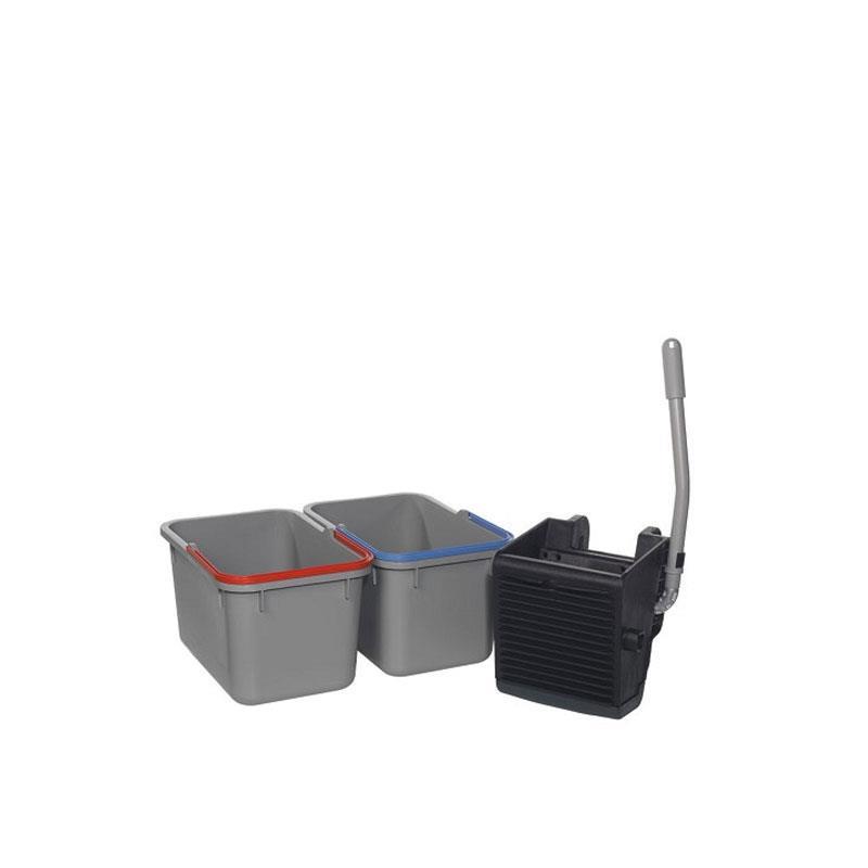 Kit SRK16 Numatic doble cubo 17L con prensa | fregona y plano | Quifyl