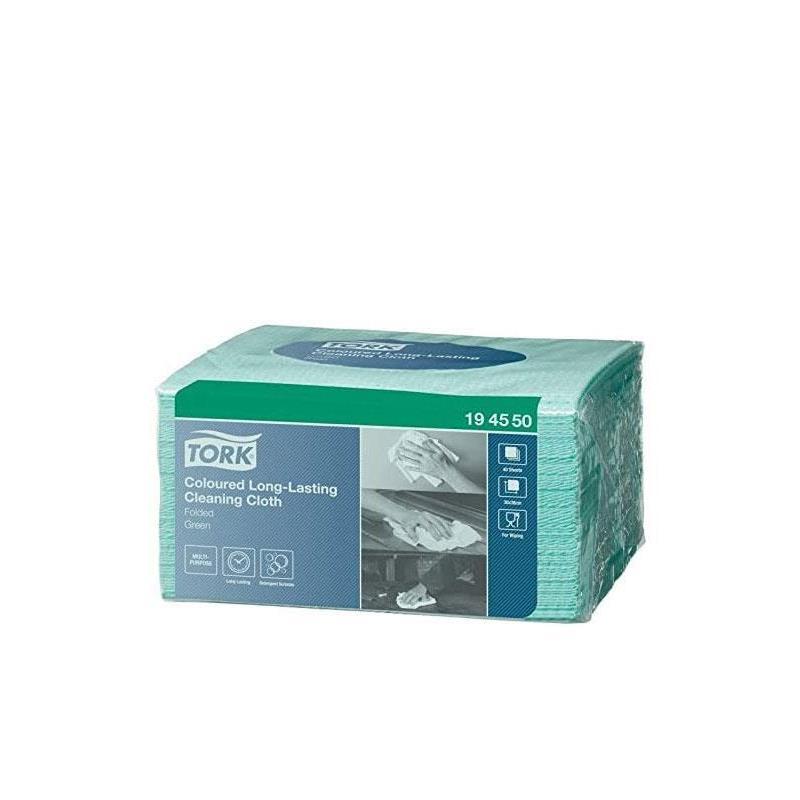 Paños limpieza color verde W8 Tork Premium 320uds