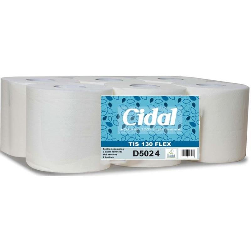 Rollo de toalla mecha doble capa Cidal D5024 6 uds