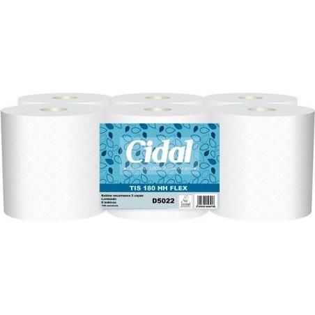 Rollo de toalla mecha 2 capas Cidal D5022 6 uds