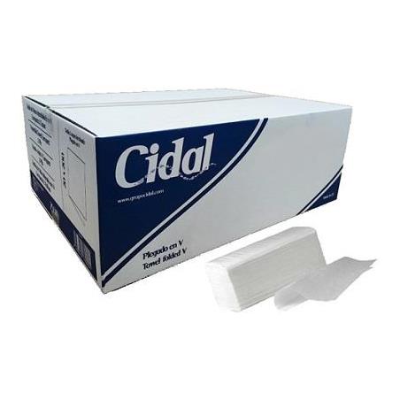 Toalla Interdoblada en V Z5022 Cidal – 100% Celulosa Virgen, 2 Capas, Laminada 4000 uds