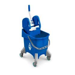 Cubo 30L con ruedas TTS + prensa color azul. 1ud