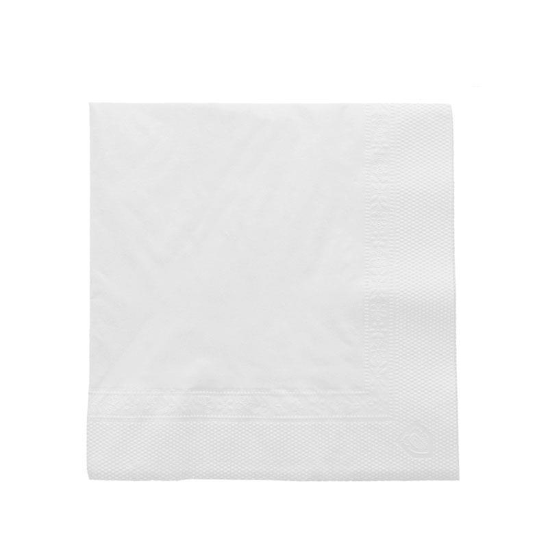 Servilletas dos capas 25x25cm color blanco 4800uds