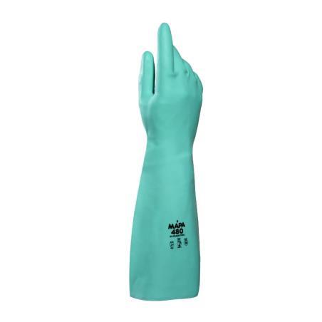 Guantes Mapa Ultranitril 480 T8 nitrilo extra largo 1 par