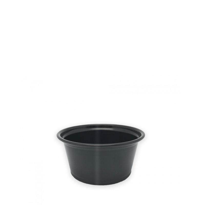 Salsero PP negro 60ml 2oz 2500uds
