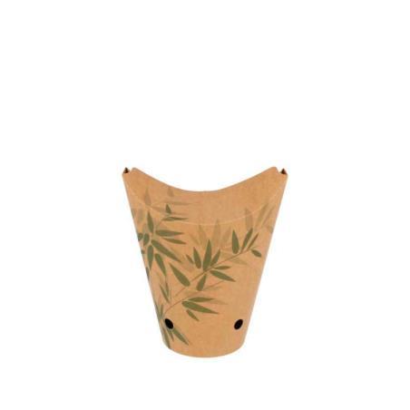 Vaso cartón para fritos Feel green 480mll 16oz  1000uds