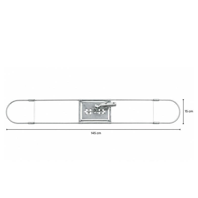 Bastidor metálico CIDAL para mopa abrillantadora profesional de 15x145 cm