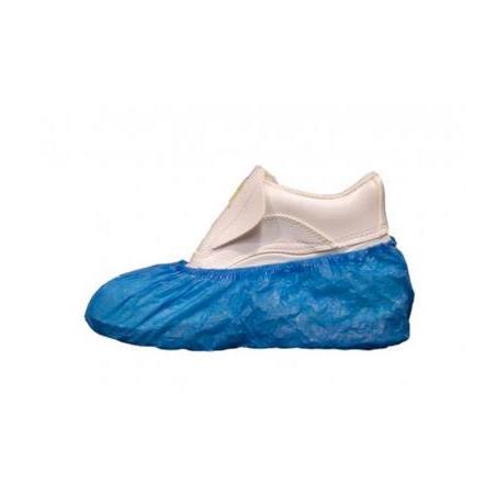 Cubrezapatos de polietileno azul con elástico