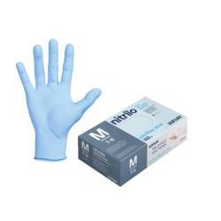 Guantes de nitrilo azul sin polvo Nitriflex talla M caja de 100 unidades